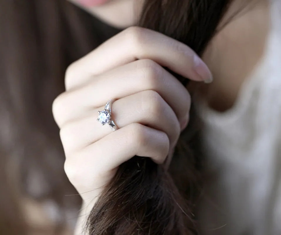 Luxury 925 Sterling Silver Classic Ring