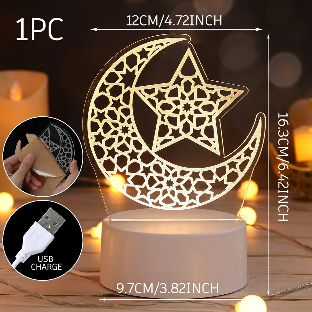 Eid Mubarak 3D Led Lamp