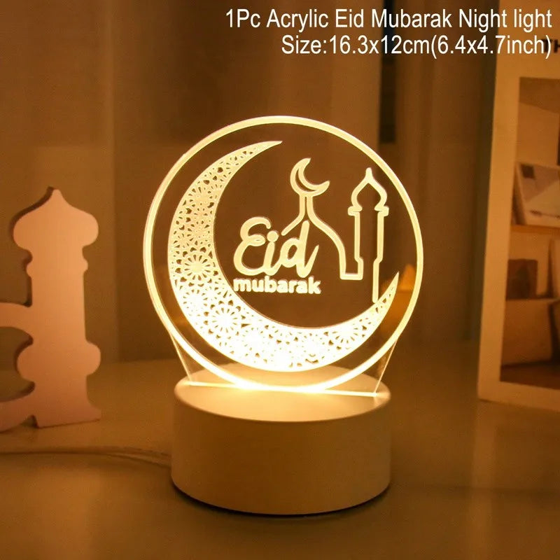 Eid Mubarak 3D Led Lamp