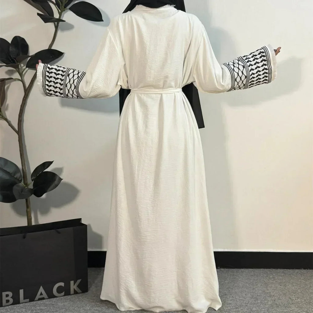 Open Front Abaya Muslim Long Sleeve