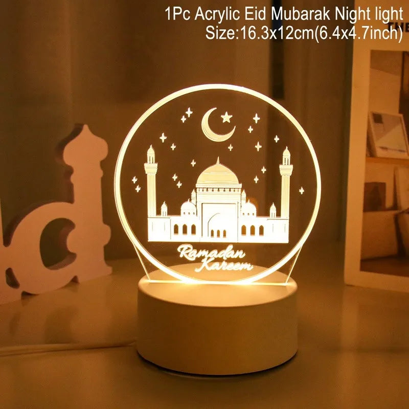 Eid Mubarak 3D Led Lamp