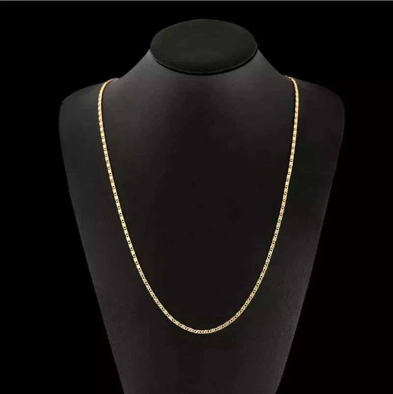 Fashion 18k Gold Necklace 2MM